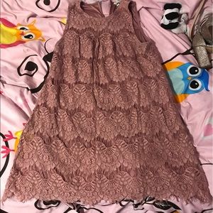 Pink blush lace dress